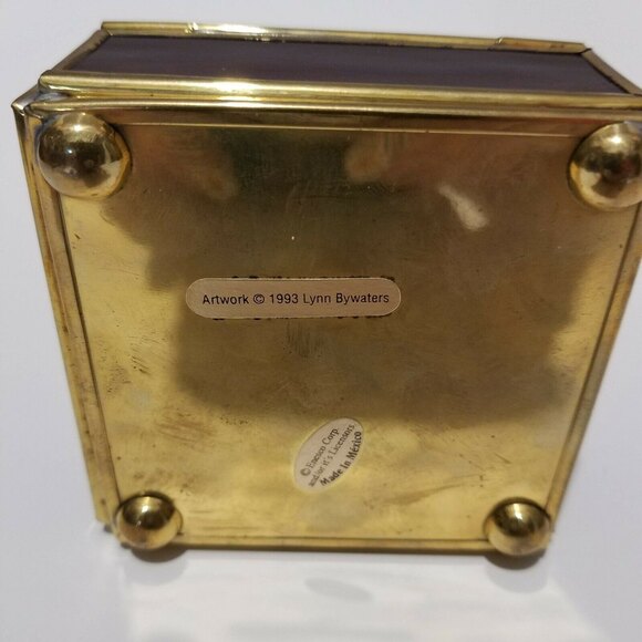 Vintage Via Vermont Santa Christmas Trinket, Jewelry Box 1994 - Picture 6 of 12